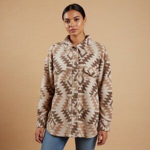 GeeGee women’s Aztec Pattern Jacket - Brown